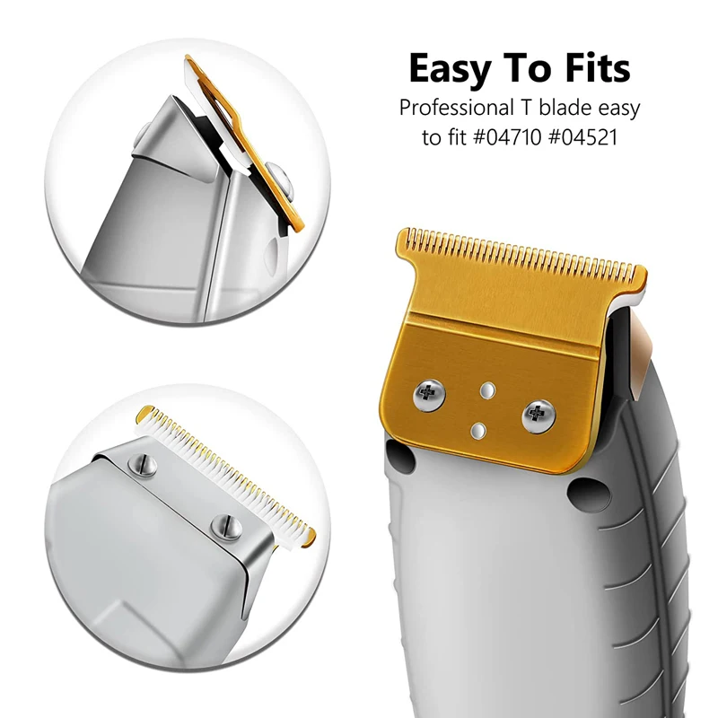 Barber Hair Clipper Blade Electric Shaver Blades Pro Replacement Blades Fits For Andis Trimmer T Outliner GO,GTO,GTX, SL, SLS Headliner, LS2,LS3 Ceramic&Carbon Steel