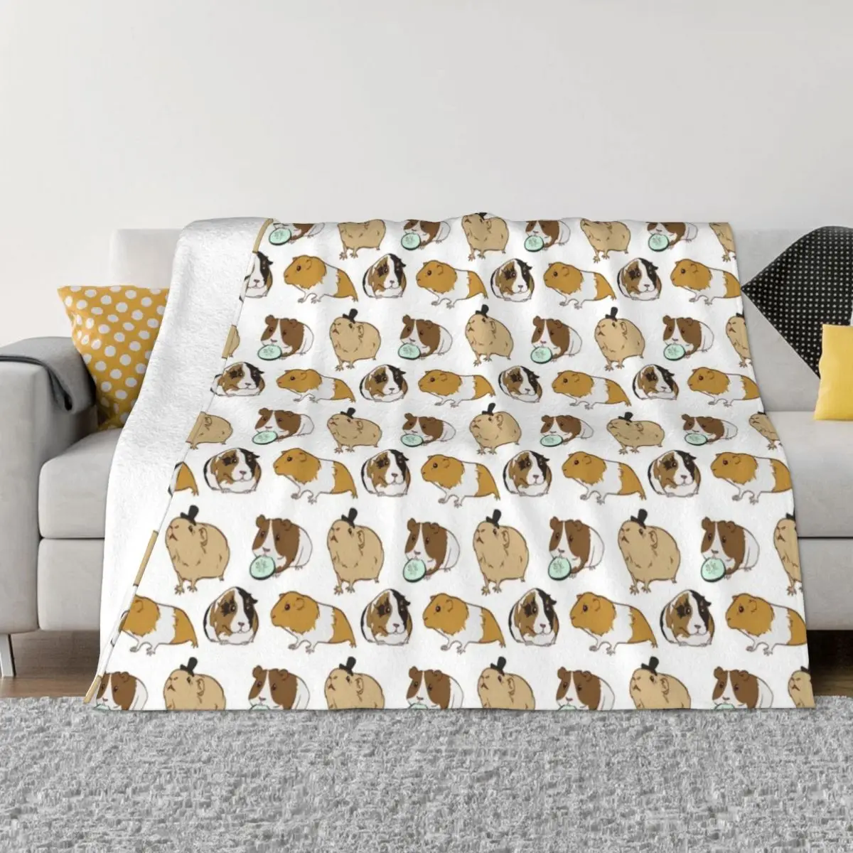 

Guinea Pigs pattern Throw Blanket Blanket Fluffy Sofa Throw Blanket