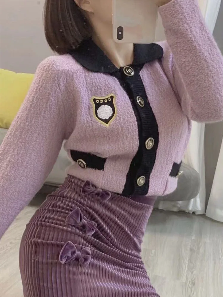 New Autumn Knitted Short Cardigan Coat 