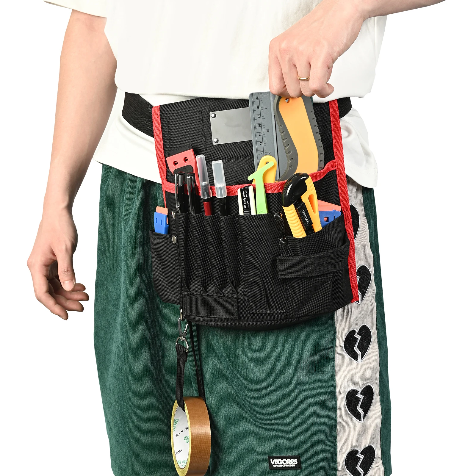 EHDIS Window Tinting Waistband Tool Bag Car Foil Vinyl Film Wrapping Squeegee Knife Magnetic Storage Pouch Carrying Waist Pocket