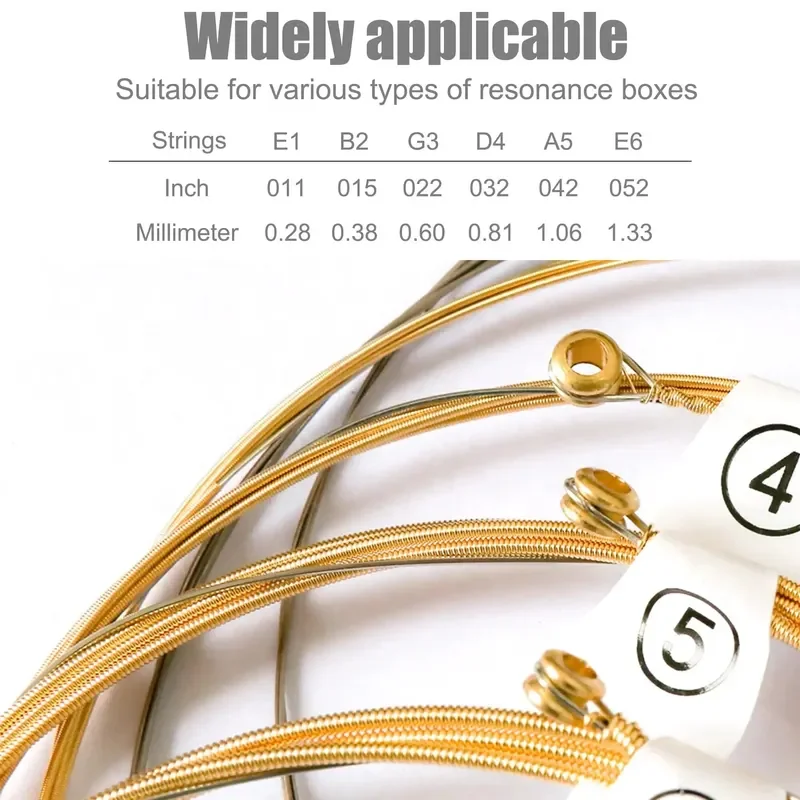 Copper Guitar Strings 1 SET 6 Pieces 1-6 for Classical Classic Steel Wire Classic Acoustic Folk Guitar Parts Accessories electric guitar strings acoustic guitar strings classical guitar strings guitar accessories