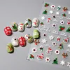Winter Red Gonk Nail Art Sticker Christmas Series Cartoon Santa Claus Elk Design Adhesive Slider Snowman 2024 Manicure Foil Tips 6