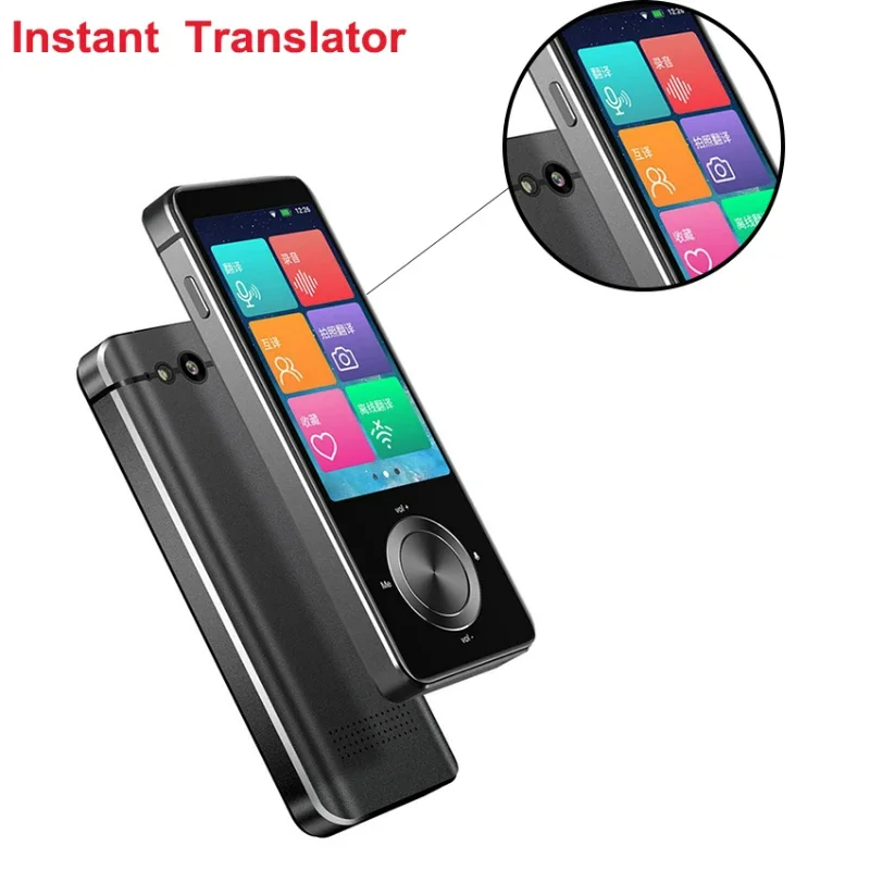  Dispositivo de traductor de idiomas, traductor de voz portátil  en tiempo real con pantalla táctil de 3 pulgadas, traductor instantáneo  inteligente en línea de 109 idiomas compatible con traducción de voz
