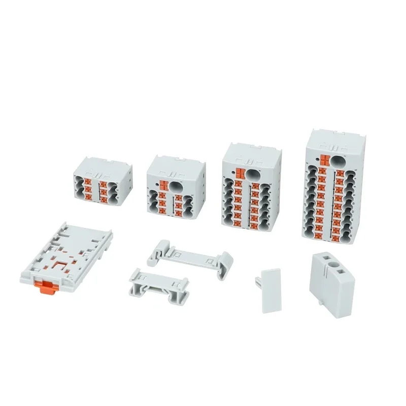 Distribution Block PTFIX 2.5mm&sup2; 2/4/6/7/12/13/18/19 Connection Push-in Electric Power Terminal Block Connector Mount on Din Rail