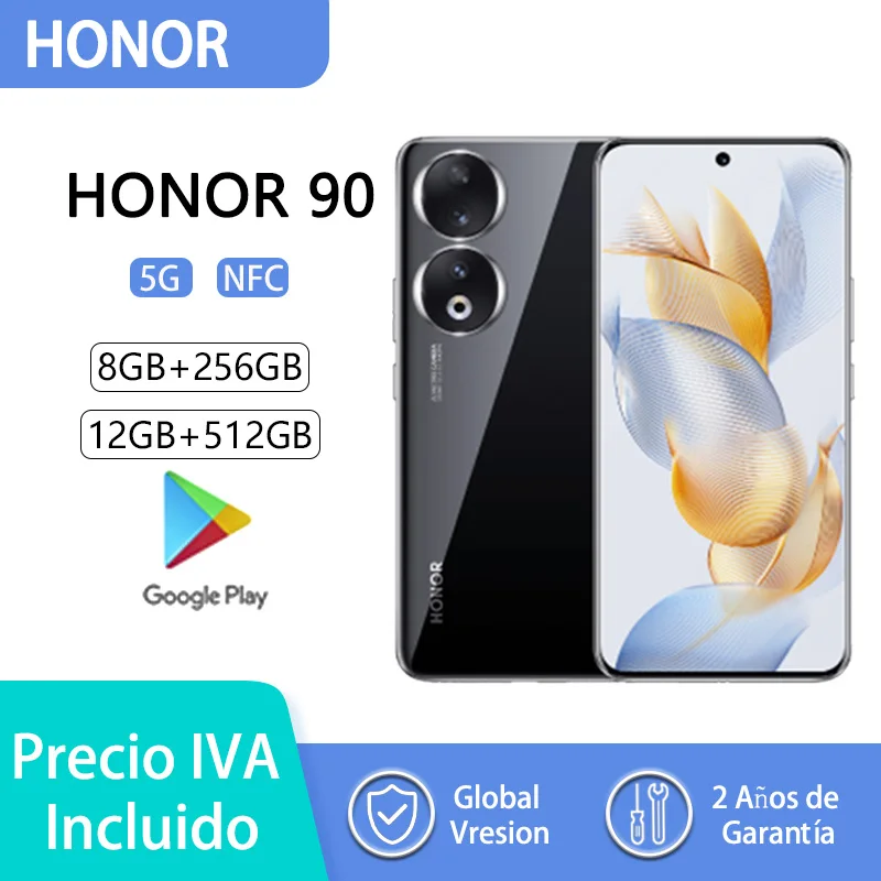 Honor 90 smartphones, edycja przyspieszona 5G,NFC,6,7 cali, Snapdragon 7 Gen 1, 256GB/512GB,200MP, doładowanie 66W,5000 mAh, wersja globalna