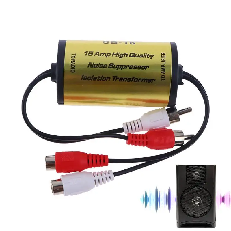 

Automotive Noise Filter Audio Signals Feedback Loop Isolator Audio Hum Eliminator Reducer Alternator Isolation Transformer Car