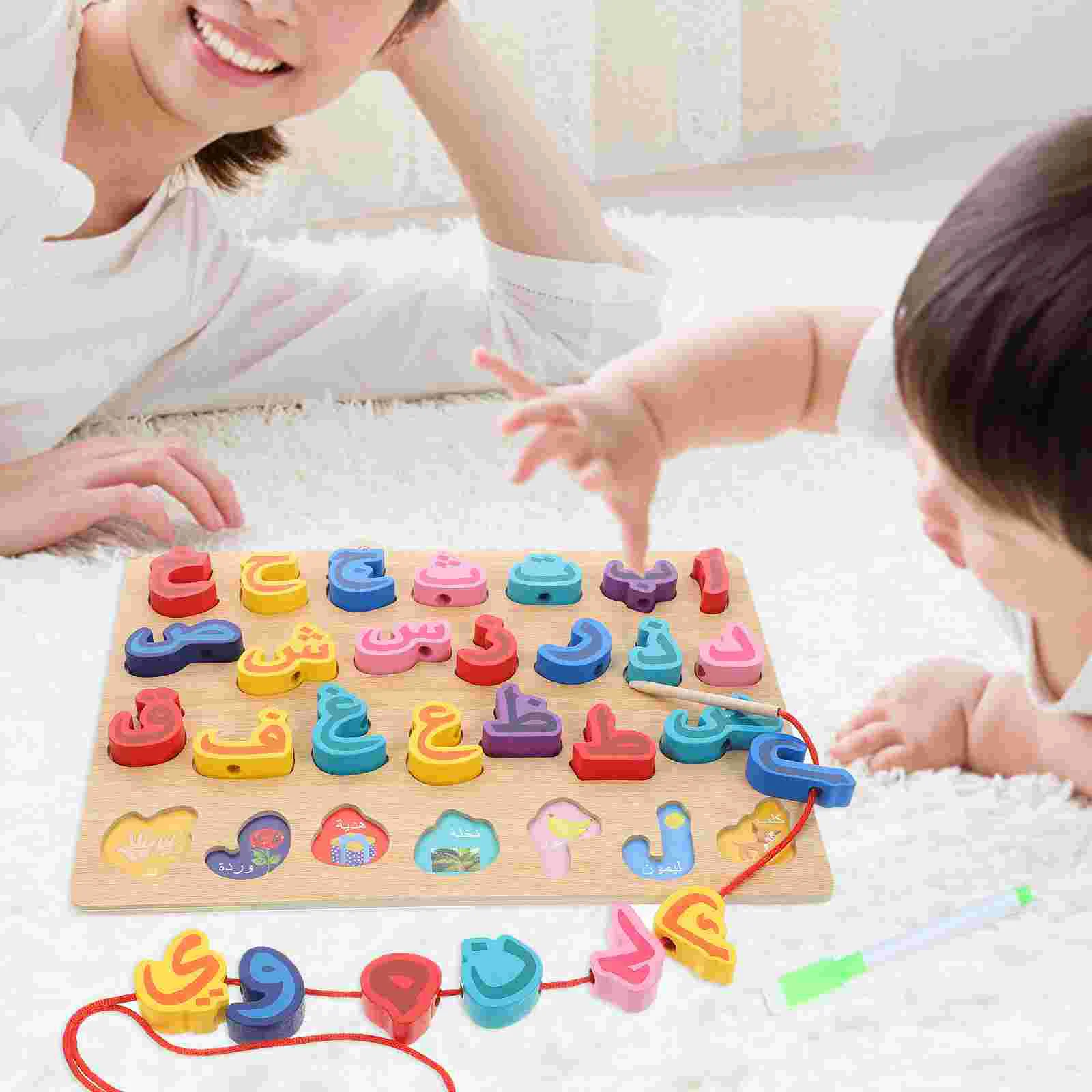 

1 Set Montessori Educational Puzzle Arabic Education Plaything Montessori Shape Matching Toy