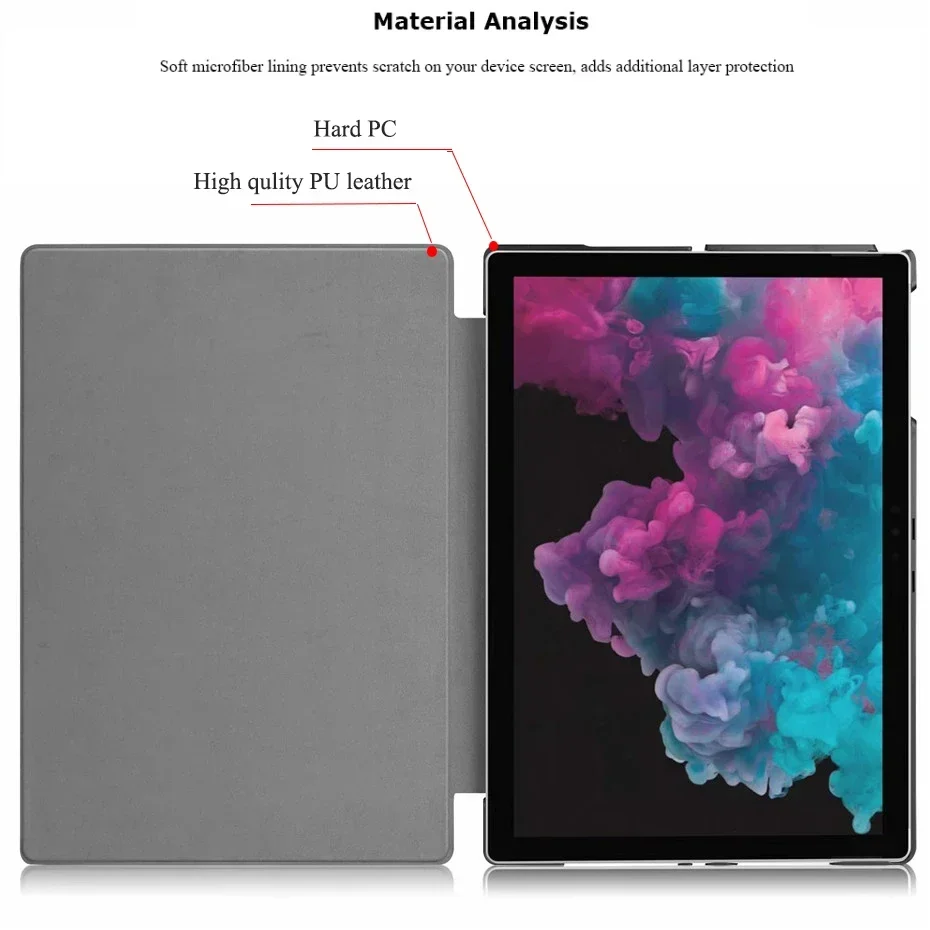 Case For Microsoft Surface Pro 9 8 7 6 4 5 10 Laptop Stand Pu Leather Case tablet case,laptop sleeve