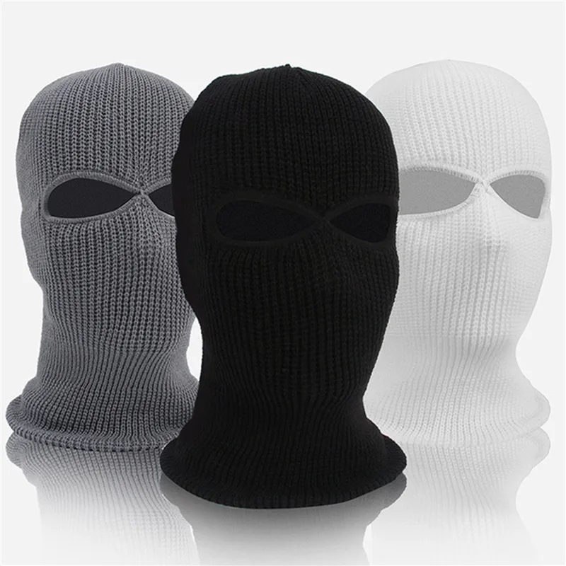 

New Full Face Cover Mask Two 2 Hole Balaclava Knit Hat Army Tactical CS Winter Ski Cycling Mask Beanie Hat Scarf Warm Face Masks