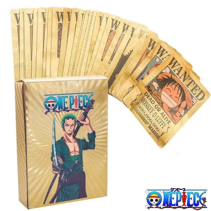 Nuovo One Piece Bounty Order Pet 55 Fogli Carte Classic Gold Foil Diy Museum Series Giochi Carte Da Collezione Cartoon Card Toys