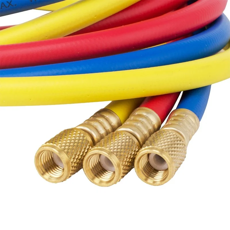 Air Conditioning Hose Kit Air Conditioning Hose 3Pcs 1M Refrigerant Hose 1/4 Sae 2500psi Refrigerant Charging Hose for R404a R12 R22 Air Conditioning