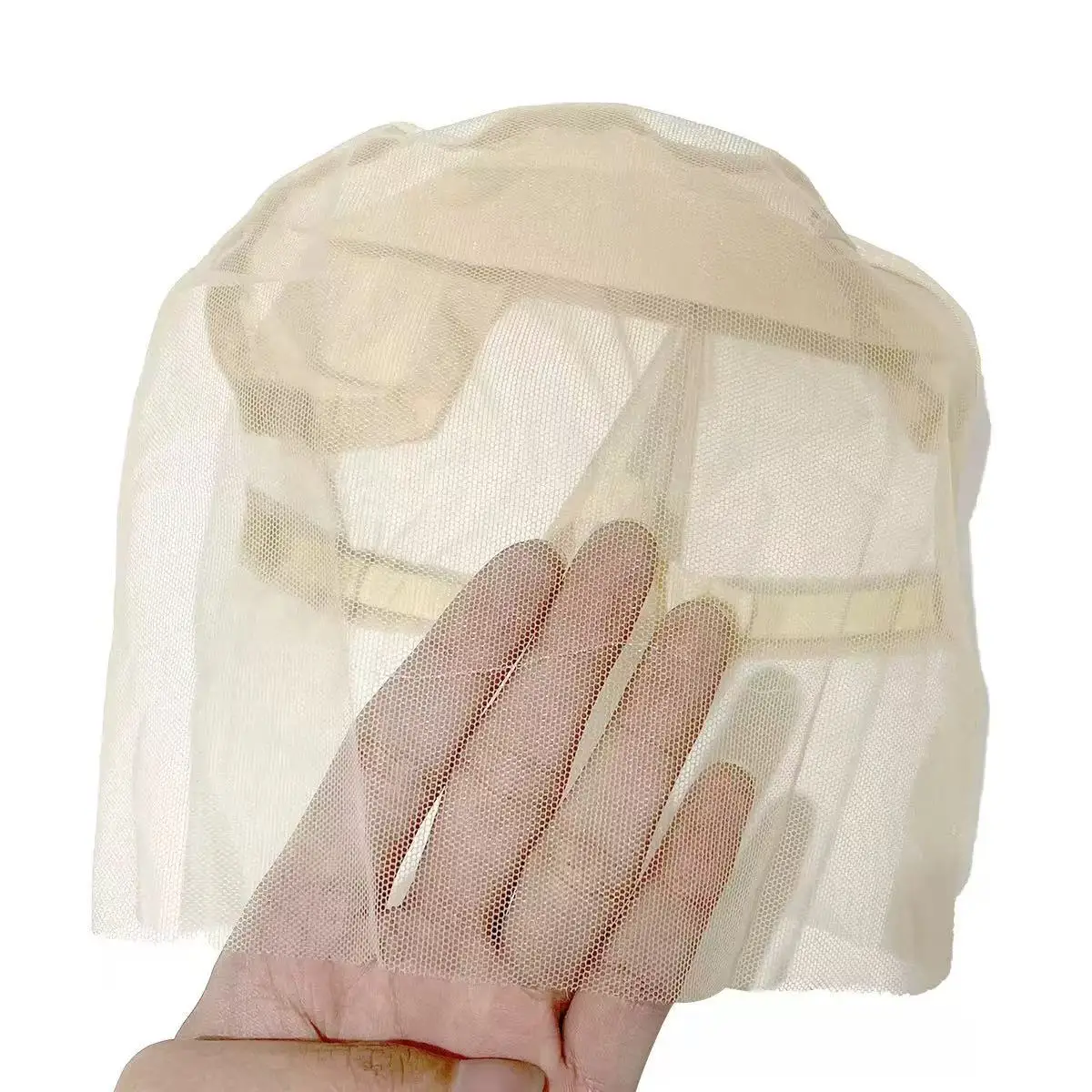 Front lace wig hat, used for making wigs, Swiss lace with adjustable shoulder straps Full wig hat base with adjustable