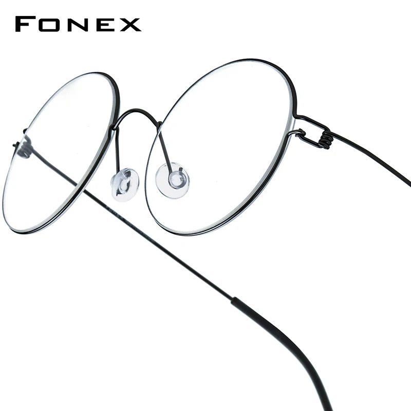 Eyeglasses Frames Men Women Round Screwless Titanium Alloy Morten Denmark Korean 98607
