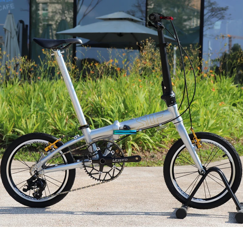 アルミ折りたたみ自転車,16インチ,超高品質エンジン,3/5スピード,調節