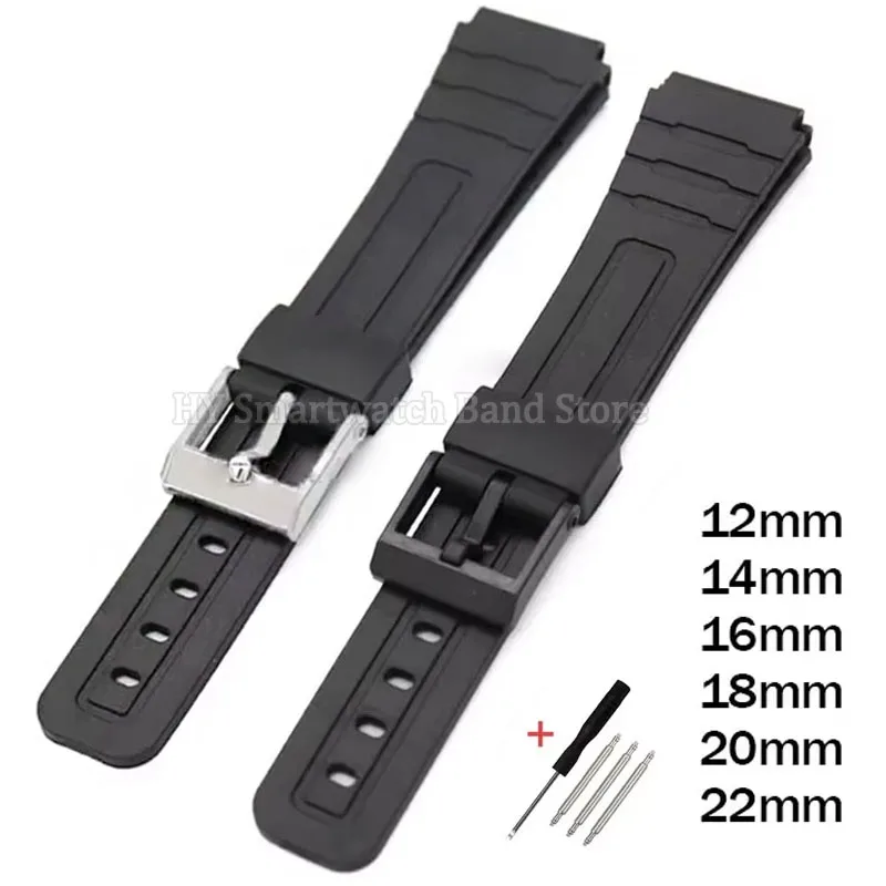 Premium Silicone Waterproof Watch Strap - Versatile Replacement Wristband