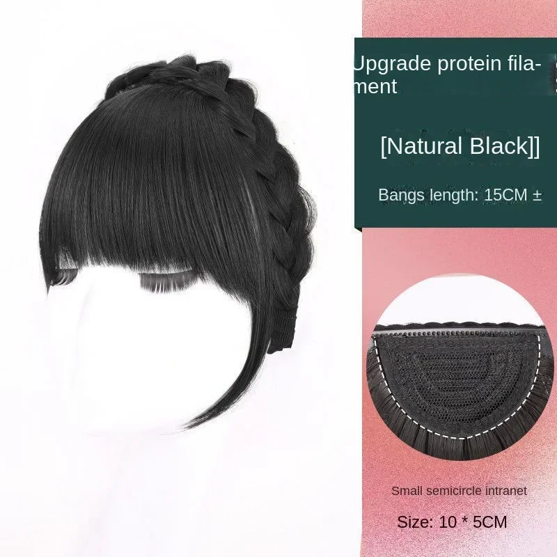 Wig bangs headband head fake fringe hair extension women girls clips in hair extension hair accessories wig clips