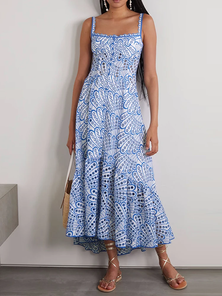 Robe Femme INC International Concepts Blanche Et Bleue - Taille 14, Dentelle Sans Manches