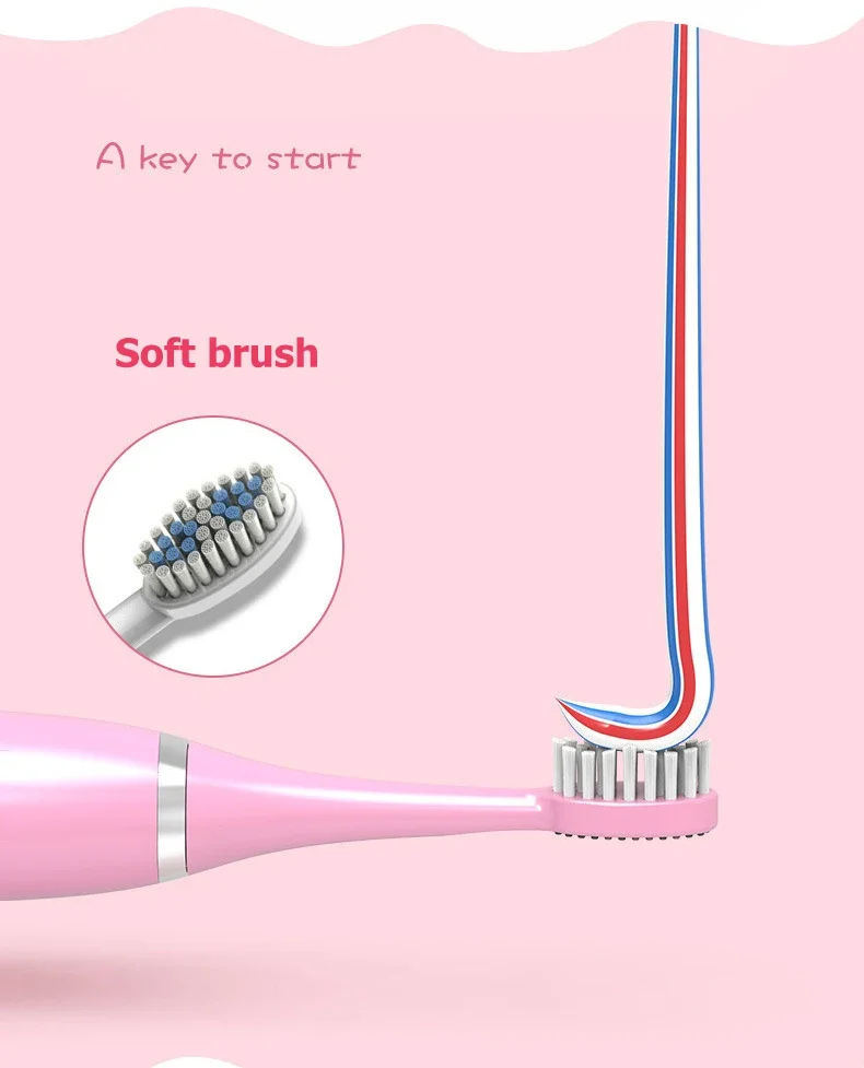 Children's 360° Cartoon Electric Toothbrush with Extra Brush Heads & Gentle Oral Care Massage