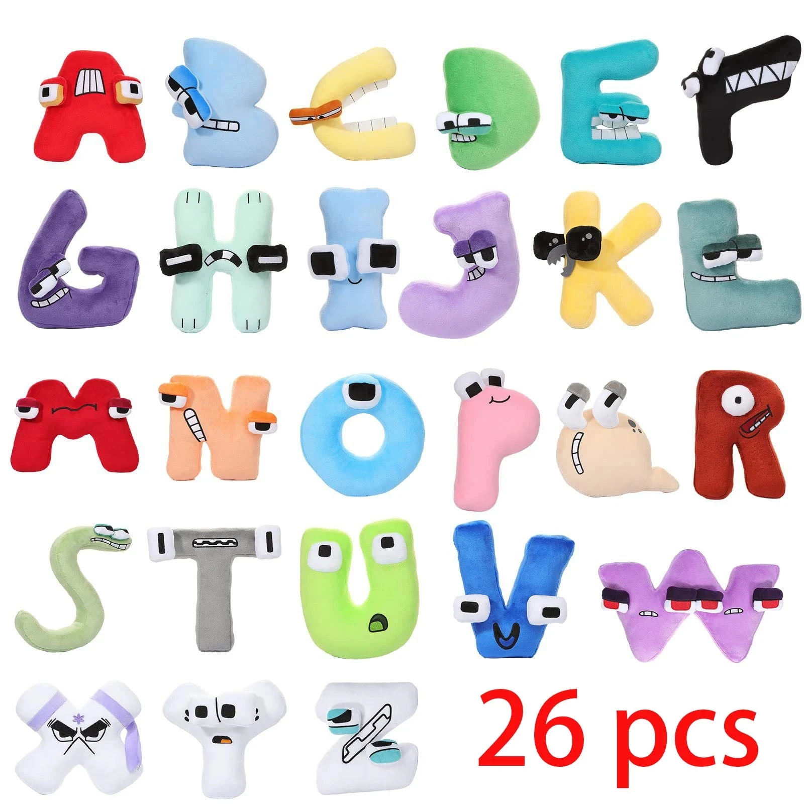 thumbnail image 1 of 2023 NUEVO Alfabeto Lore Peluche Muñeco de Anime 26 Letras en Inglés Juguetes de Peluche Niños Montessori Números 0-9 Muñeco de Peluche Regalos, 1 of 4