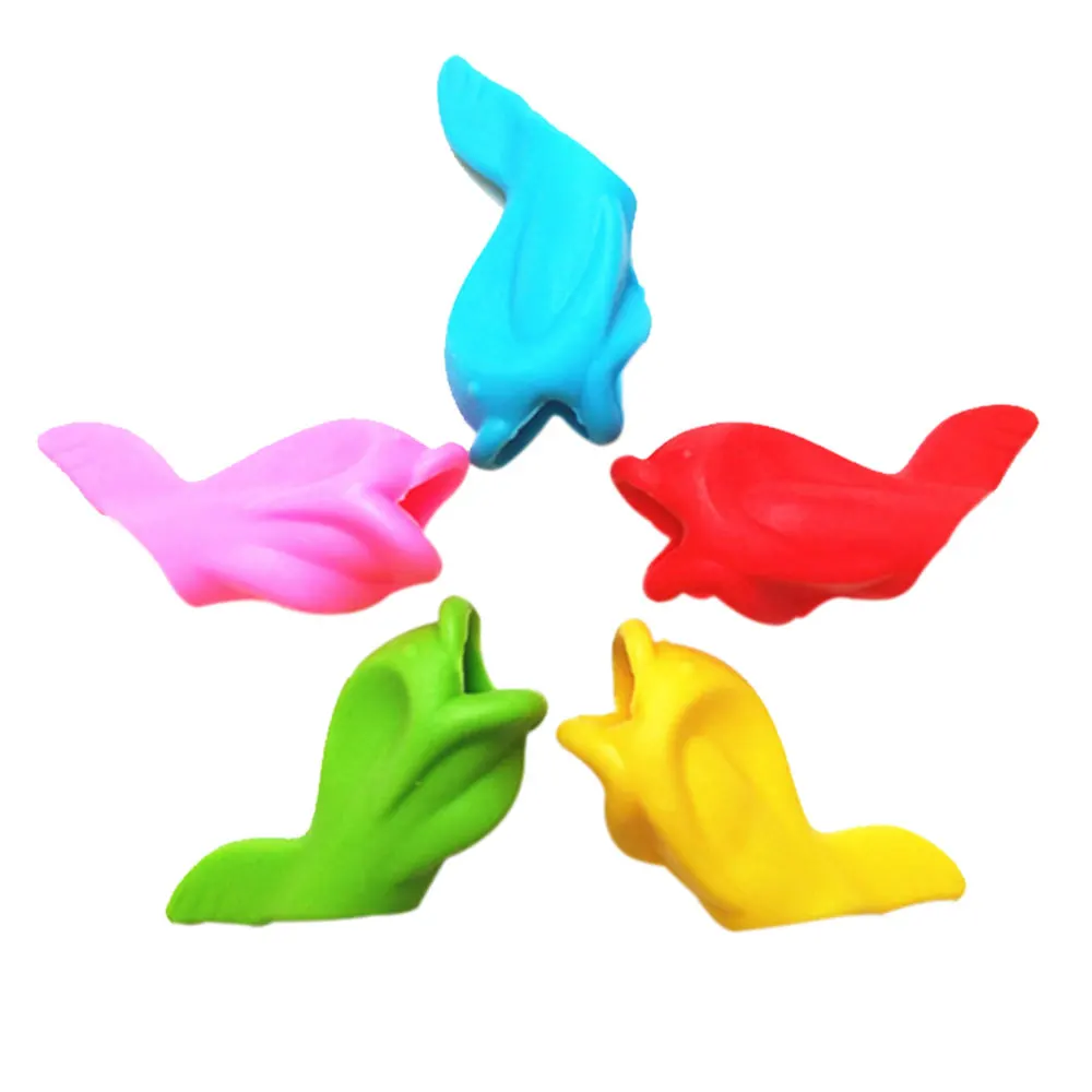 Umitive 실리콘 물고기 잡이 펜, 환경 보호, 어린이 학생 연필 보조 그립 세트, 자세 교정 도구, 6 개