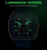 MINI FOCUS Student Tonneau Dial Military Silicone Strap Youth Sport Clock Quartz Watches for Men's Chronograph Wristwatch 0399G 4
