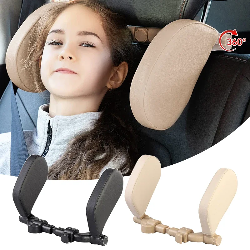 

360 Degree Adjustable Car Headrest Pillow U-Shaped Car Seat Pillow for Kids Adults Car Travel Sleeping Head Neck Body Support