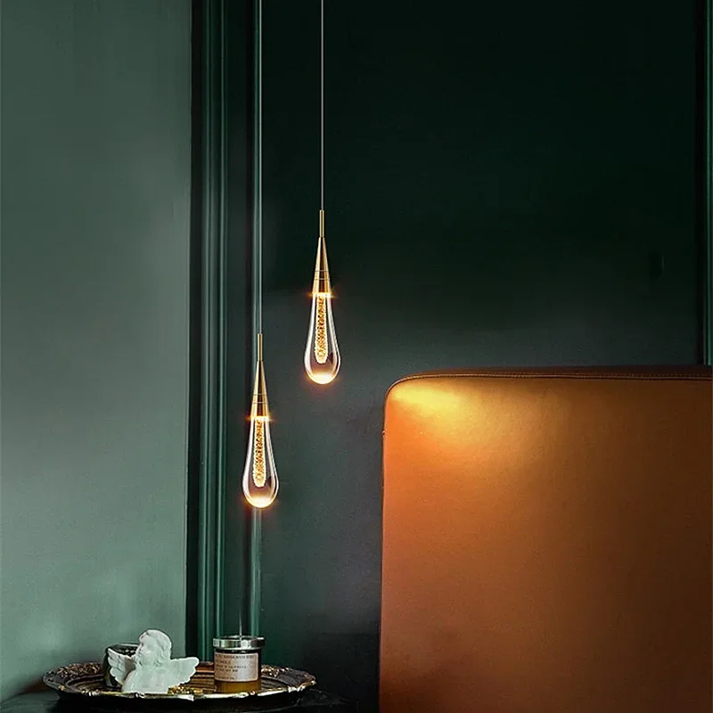 Modern Bubble Crystal Chandelier Hanging Lamp Pendant Lights for Dining Room Bedroom Bar Cafe Pendant Led Lamp Home Decoration - Image 5