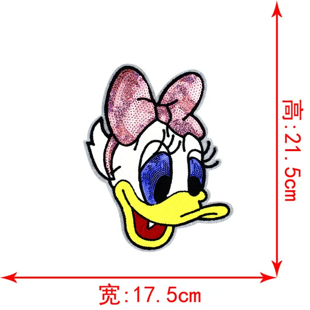 Disney Sequins Clothing Patch Mickey Minnie Mouse Patches Cartoon Sew Clothes Patch for T-shirt Coat DIY Decoration Women Gift Dark Blue