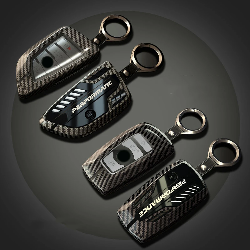 Zinc Alloy Carbon Fiber Car Key Cover Case For Bmw X6 X5 X3 F20 F30 F34 E60 E90 F10 E34 E36 G30