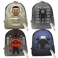 Skibidi Toilet Speakerman Backpack Cartoon Anime Game Camera Man School Bag Camcordeman Custom Kids Bags for Boys Girls 1