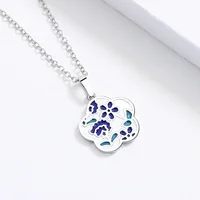 Nouveau Collier 2026 pour Femme, Pendentif Fleur Tendance, Bijou Émaillé Fait Main, Chaîne de Clavicule Mariage Mariée, Chaîne de Pull pour Femme 6