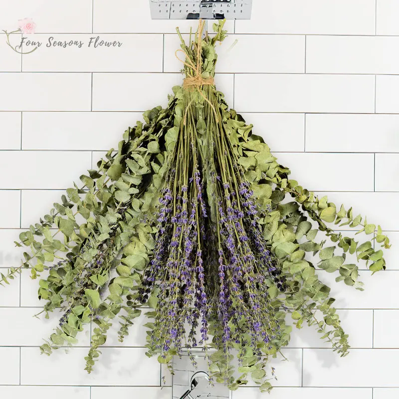 

1/Bundles Dried Flowers Preserved Fresh Eucalyptus Leaves Home Decor Artificial Plants Lavender For Aromatic Shower Decorations