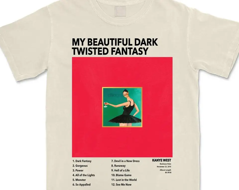Album Cover Mbdtf Shirt Kanye West My Beautiful Dark Twisted