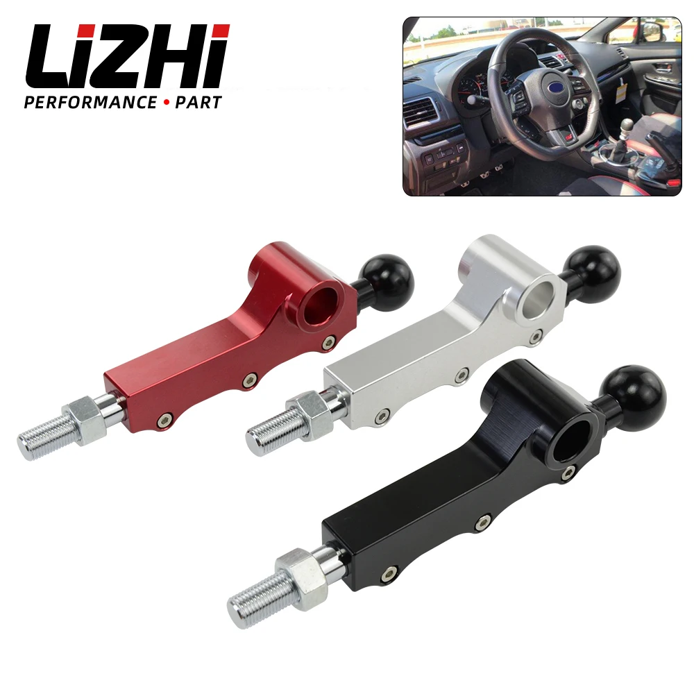 LIZHI- For 2008-2014 Subaru WRX Legacy Outback Legacy Forester Double Adjustable Short Throw Shifter Customizable Three Bolts