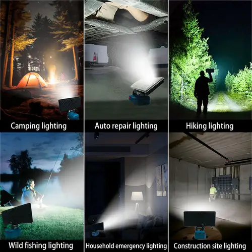LED Work Light 3/4/8Inch For Makita 14.4V 18V Li-ion Battery Lamp With USB Outdoor Flashlight Lantern Camping Emergency Light - Image 6