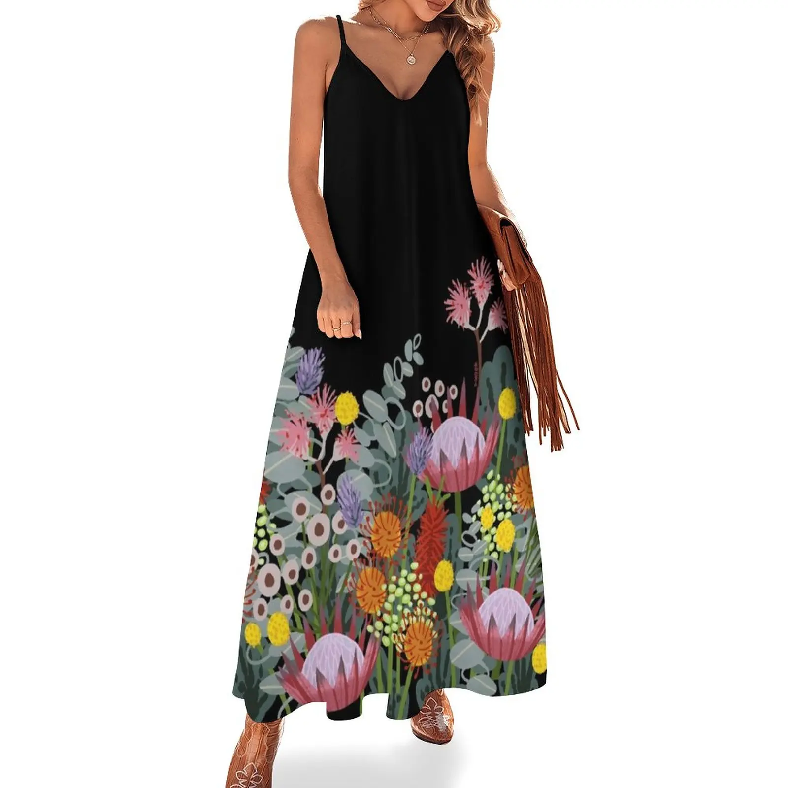 

Bouquet Sleeveless Dress Woman clothing Dress vintage summer dress for women 2024