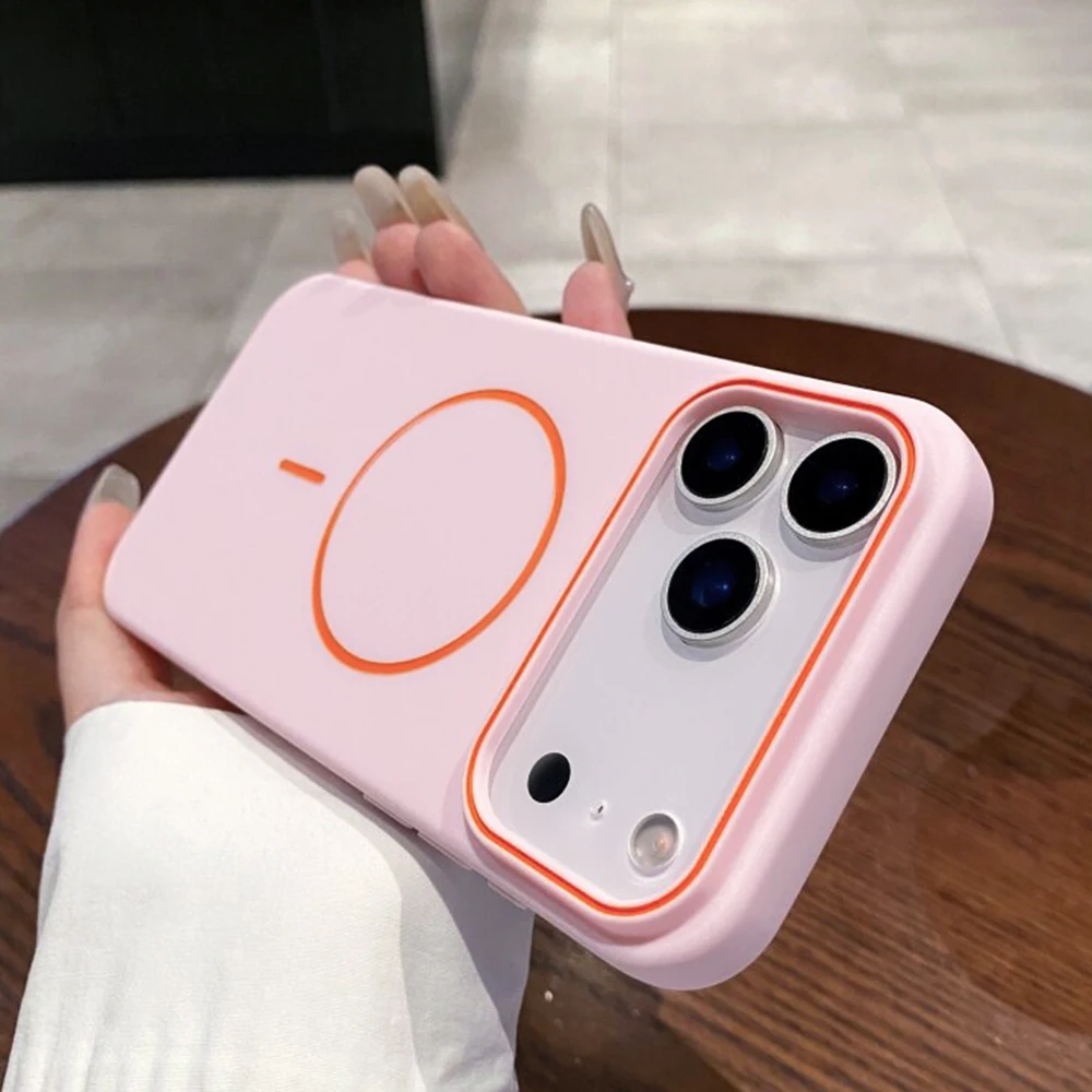 Luxury Silicone Magnetic Phone Case with Wireless Charging Capability