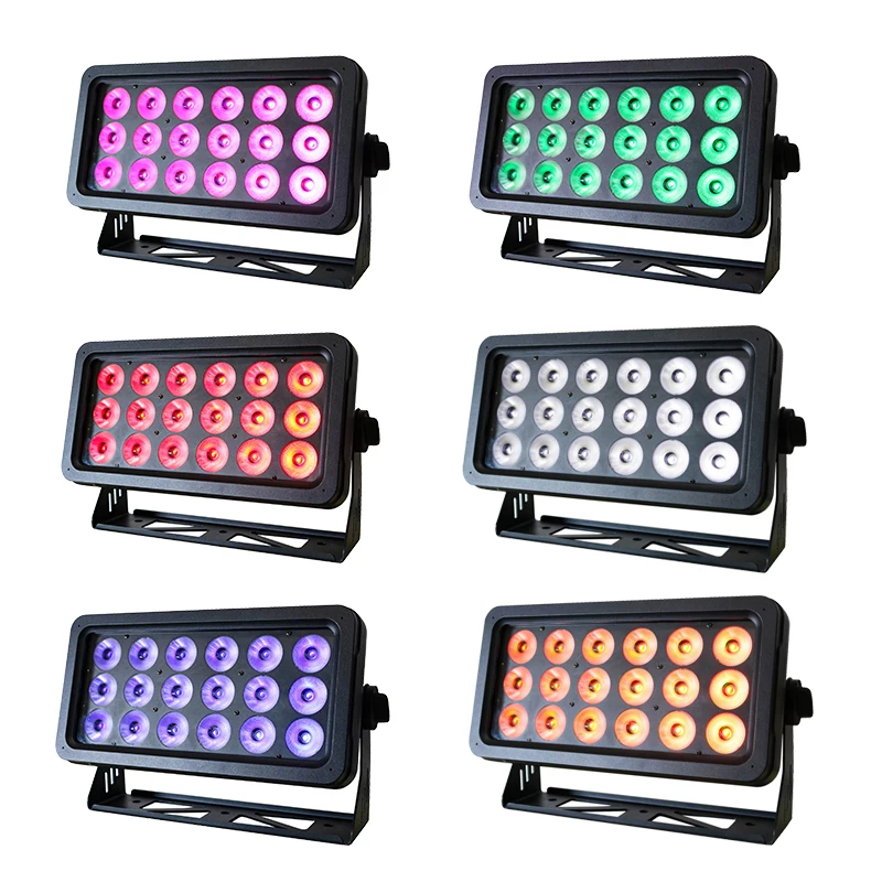 DMX512 18*20W RGBW 4in1 IP65 Waterproof DJ Wedding Stage City Wall Washer Outdoor LED Wash Flood Light