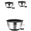 Silicone Bottom Thickened with Lid Cooking Basin Non Slip Salad Mixing Basin Stainless Steel Egg Beating Bowls Kitchen Tools 6