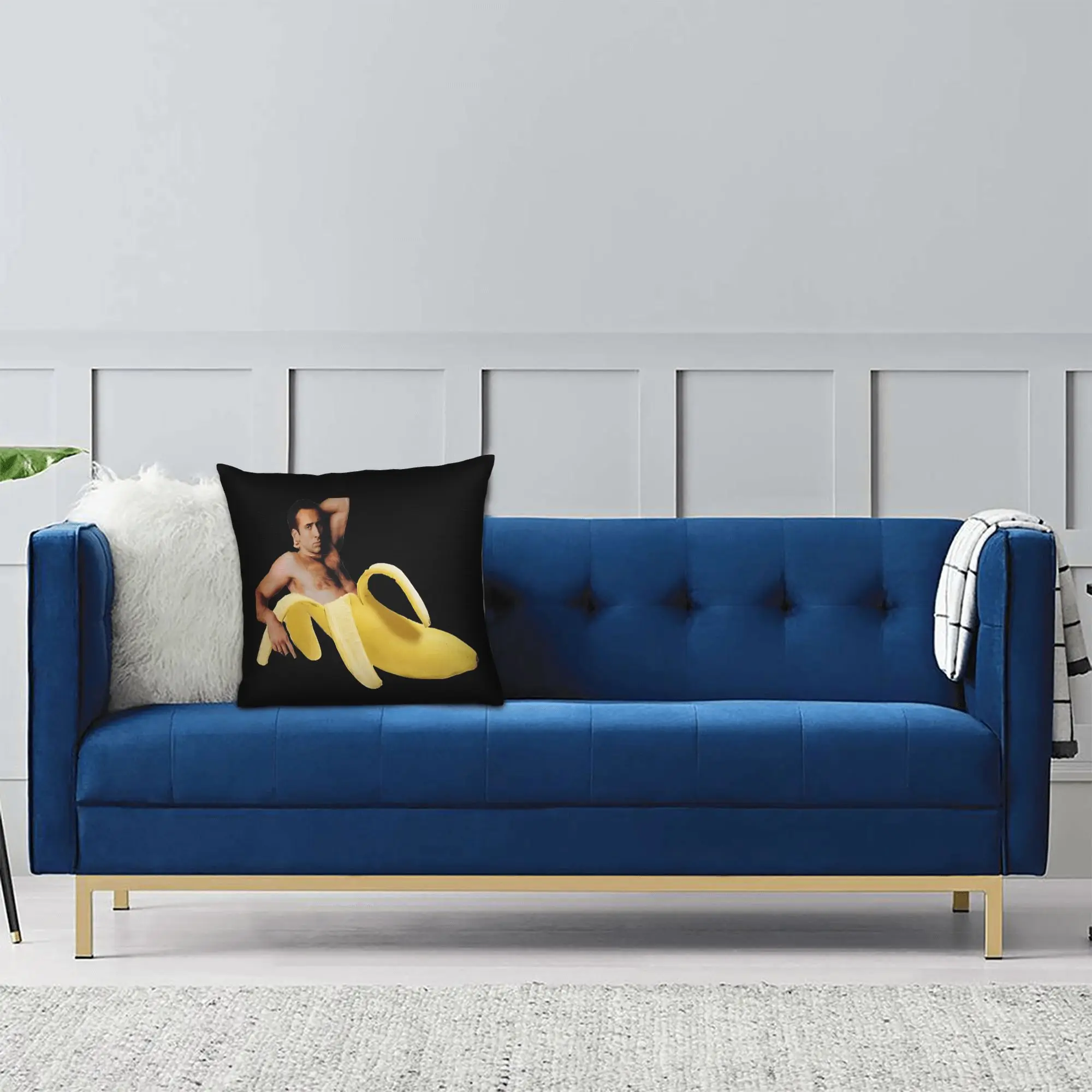 Kissenbezug, lustiger N-Nicolas C-Cage Banane, weicher Kissenbezug für Wohnzimmer, Stuhl, niedliche lustige Kissenbezüge – Detail 9