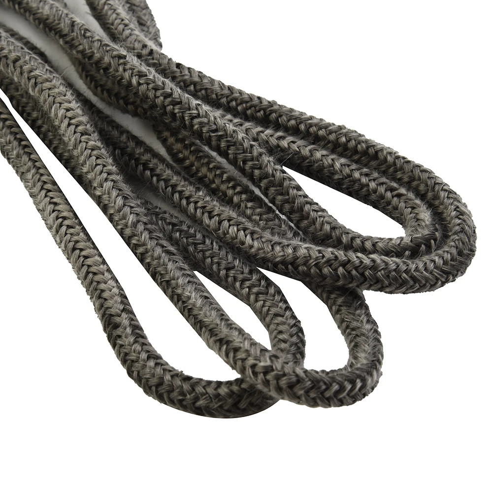 

High Quality Fiberglass Rope Seal Fire Rope Practical Replacement Accessories Components 12mm 2m Length Dark Grey Log Burner