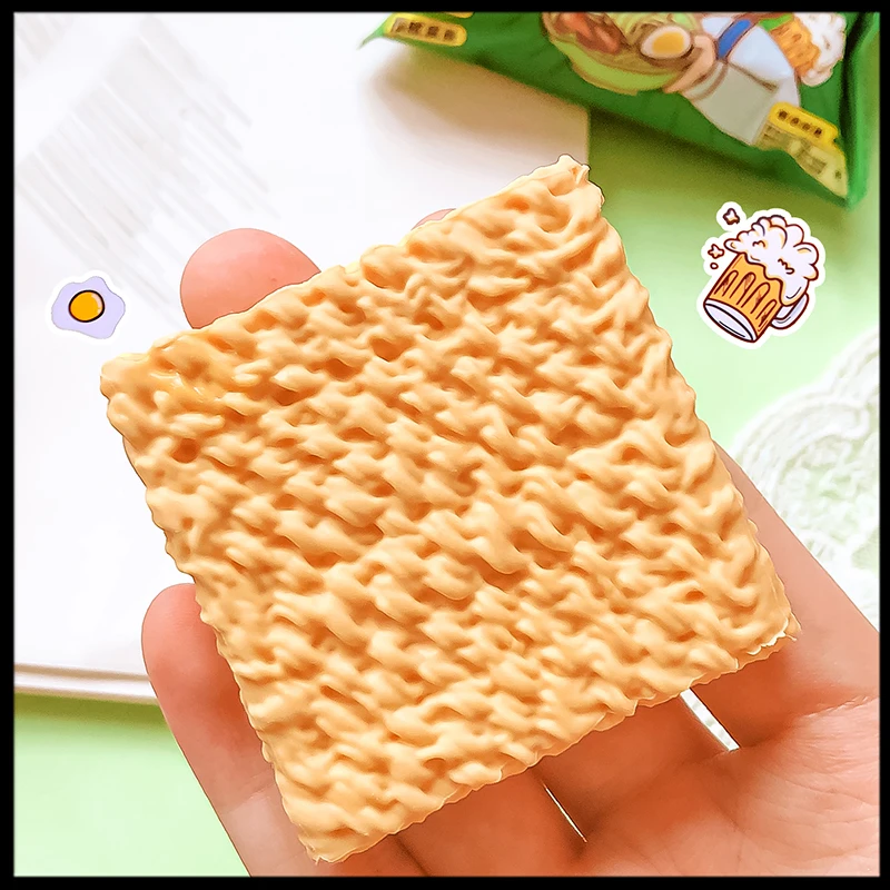 귀여운 미적인 문구류, 사무용품, 어린이날 선물, 학교 즉석 면 모양 지우개 고무