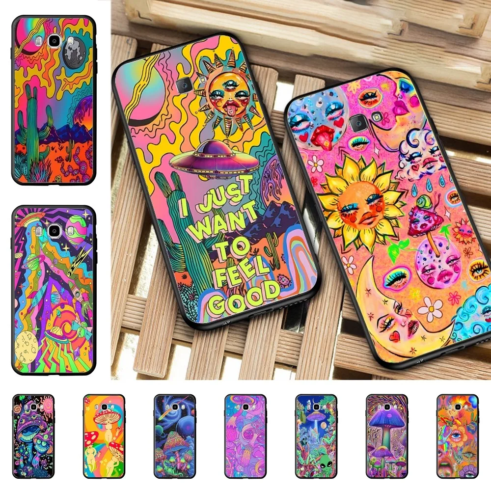 

Colourful Psychedelic Trippy Art Phone Case For Samsung J 7 Plus 7core J7 Neo J6 Plus Prime J6 J4 J5 Mobile Cover