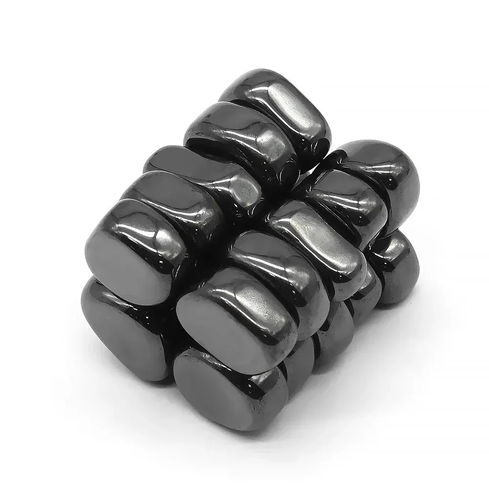 Polished Black Lodestone Magnetic Blocks Multi-functional Relieve Stress Entertainment Magnetic therapy Fridge Magnets