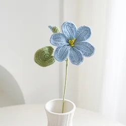 Elegant Handwoven Paulownia Crochet Flower Bouquet for Weddings and Home Décor (Blue)