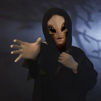 Забавная маска с изображением инопланетянина, латексная маска с изображением инопланетянина, реквизит, реалистичные жуткие маски на Хэллоуин, карнавальный костюм, реквизит для вечеринки — изображение 4