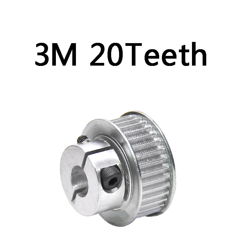 

3M 20Teeth Transmission Belt Pulley Timing Pulley Clamp Type Slot Width 11mm/16mm Clamping Synchronous Wheel