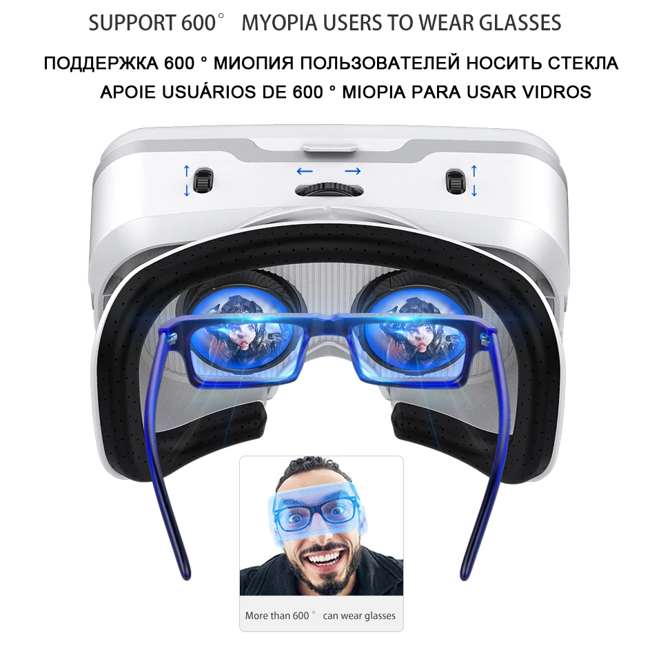 VR helmet 3D Glasses Smartphone Smart Goggles Virtual Reality Headset Video Game Viar Binoculars G04E 6th Generation