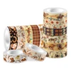 12 Rolls Western Cowboy Themed Washi Tape Set,Decorative Paper Stickers,DIY Craft Tape for Gift Wrapping, Scrapbooking 3