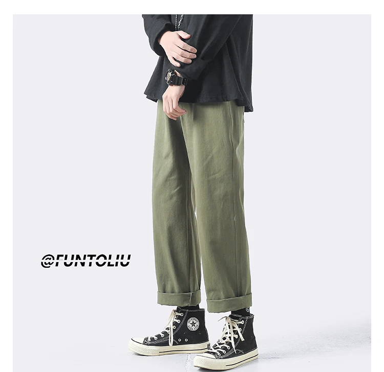 cargo jeans KAPMENTS Men Harajuku Vintage Cargo Pants 2022 Overalls Man Korean Fashions Solid Wide Leg Joggers Pants Casual Black Sweatpants orange cargo pants